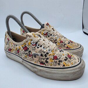 Vans Original Authentic LX x Disney Mickey Womens Size 6 Classic White Shoes